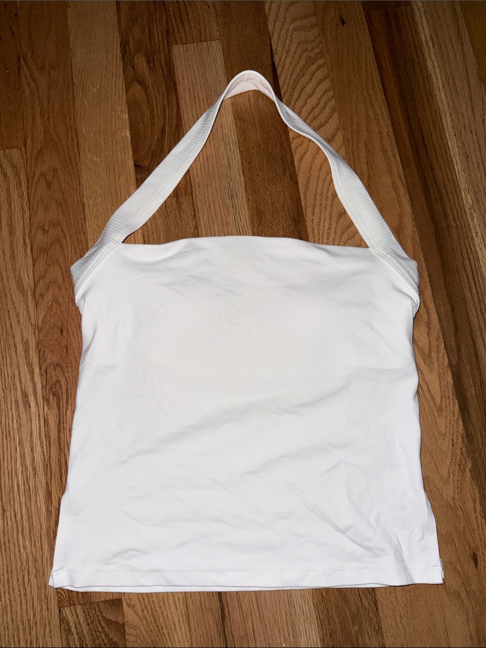 Aerie White Women's Halter Tank Top with Removable Padding